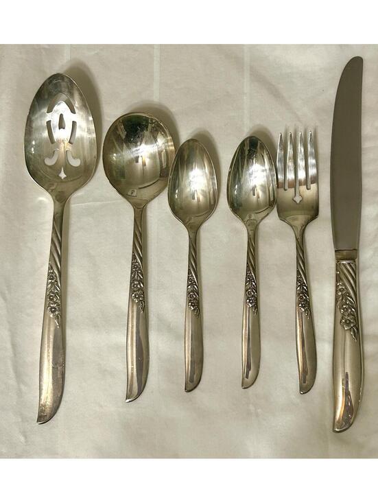Oneida Other - Vtg Oneida Wm A Rogers Always Wildwood Silver Overlaid Flatware